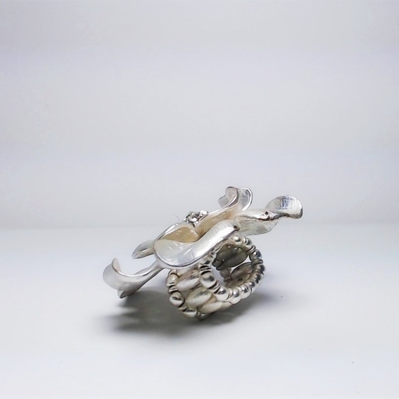 Coco Flower Free Size Cocktail Ring - Picture 2 of 2